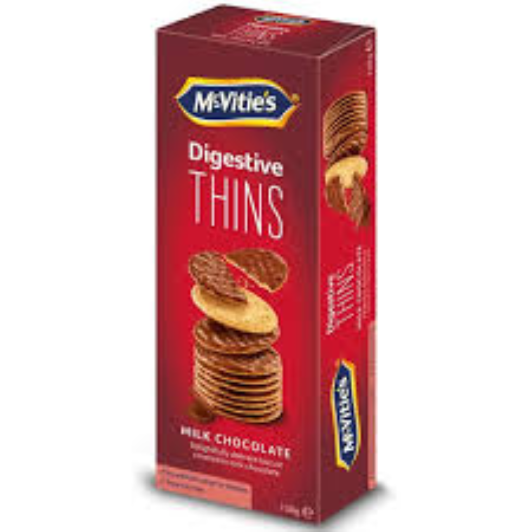 MCVITIES THINS MILK CHOCOLATE 150G